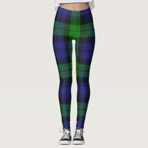 Campbell Klan Tartan Plaid Black Watch Leggings