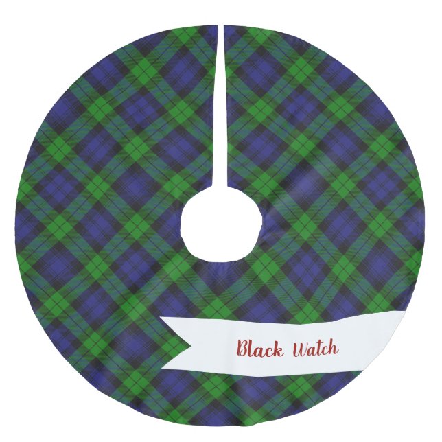 Campbell Klan Tartan Play Black Watch Julgransmatta Borstad Polyester (Framsidan)