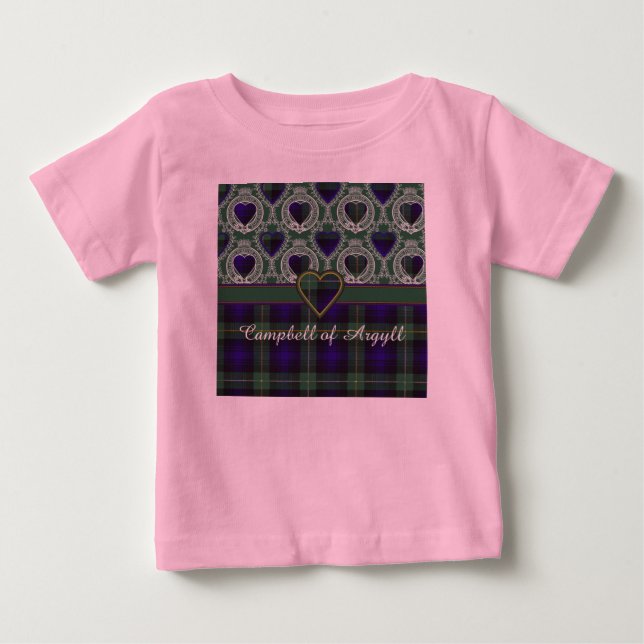 Campbell of Argyll klan Play Scottish tartan Tee Shirt (Framsida)