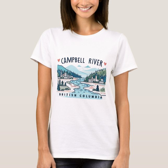 Campbell River BC Kanada T Shirt (Framsida)