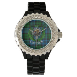 Campbell Scottish Clan Tartan & Crest Armbandsur