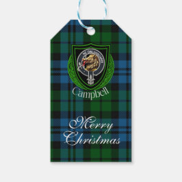 Campbell Scottish Clan Tartan & Crest Presentetikett