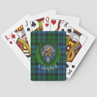 Campbell skotsk klan tartan och vapensköld casinokort