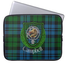 Campbell skotska klan tartan och vapensköld