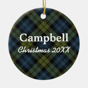 Campbell skottTartan Julgransprydnad Keramik