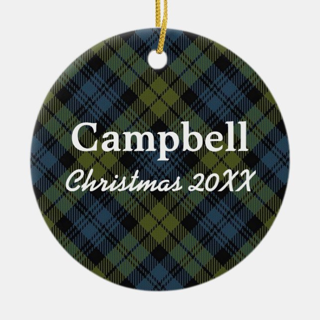 Campbell skottTartan Julgransprydnad Keramik (Framsidan)