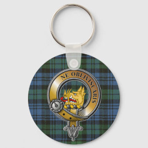 Campbell Tartan & Badge Nyckelring