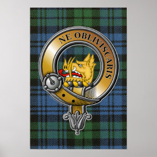 Campbell Tartan & Badge Poster