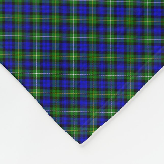 Campbell tartan Blue grönt plaid Fleecefilt (Hörn)