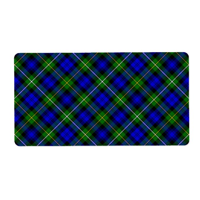 Campbell tartan Blue grönt plaid Fraktsedel (Framsidan)