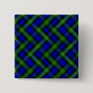 Campbell tartan Blue grönt plaid Knapp