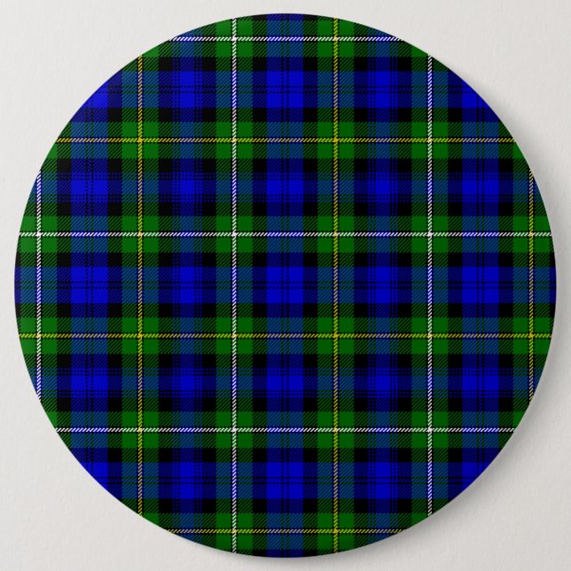 Campbell tartan Blue grönt plaid Knapp (Framsida)