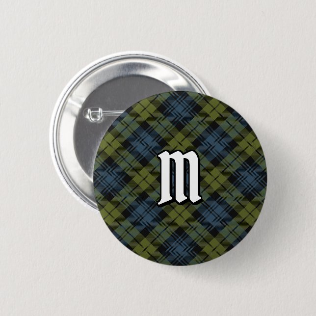 Campbell Tartan Button Knapp (Framsida & baksida)