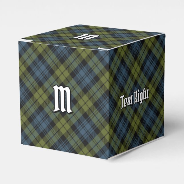 Campbell Tartan Favor Box Presentaskar (Framsidan Sidan)