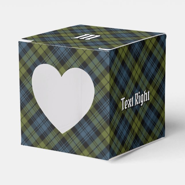 Campbell Tartan Favor Box Presentaskar (Framsidan Sidan)