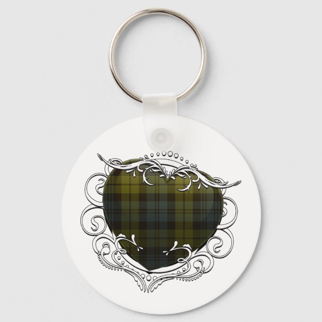 Campbell Tartan Heart Nyckelring (Framsida)
