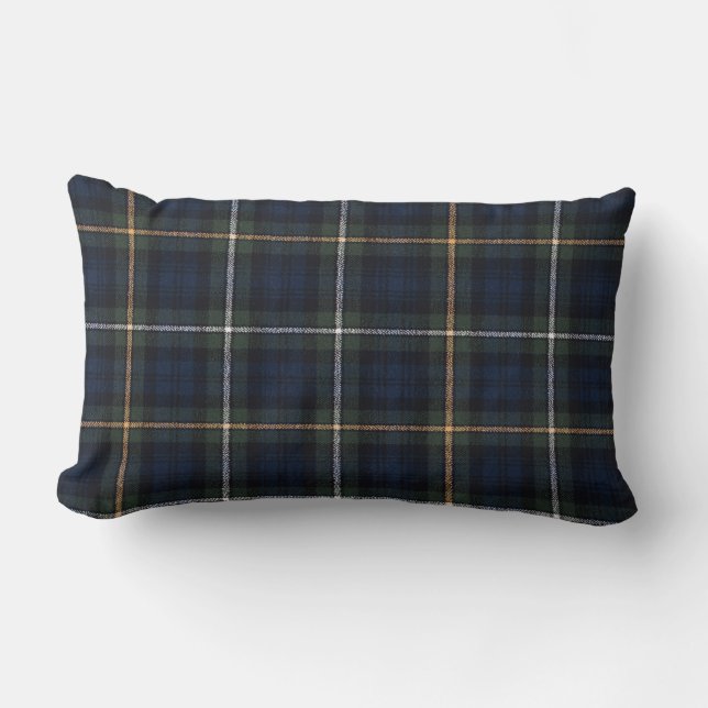 Campbell Tartan Lumbar Pillow 13 x 21 tum Lumbarkudde (Framsida)