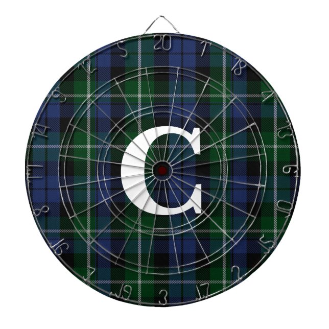 Campbell Tartan Play Monogrammed Darttavla (Framsidan)