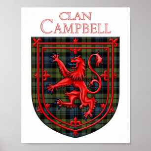 Campbell Tartan Scottish Play Lejon Rampant Poster