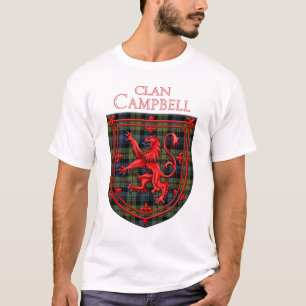 Campbell Tartan Scottish Play Lejon Rampant T Shirt