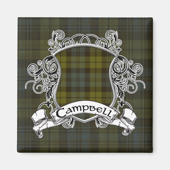 Campbell Tartan Shield Magnet (Framsidan)