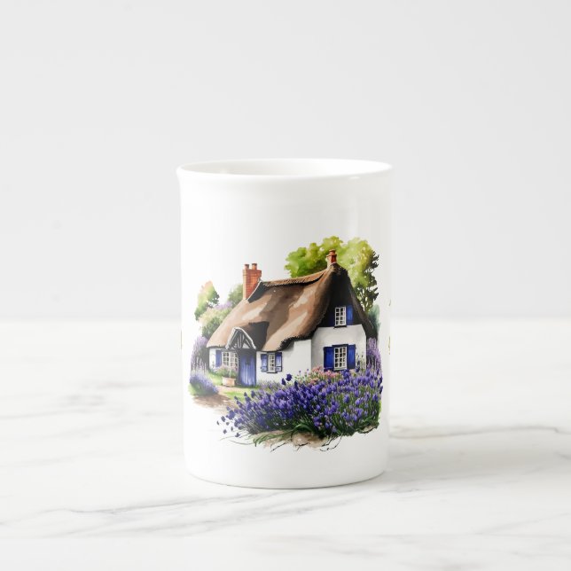 Campbell Thatched Cottage Personalized Benporslin Mugg (Framsidan)