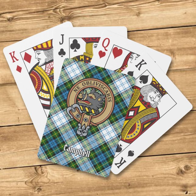 Campbell Vapensköld över Dress Tartan Casinokort (Skapare uppladdad)