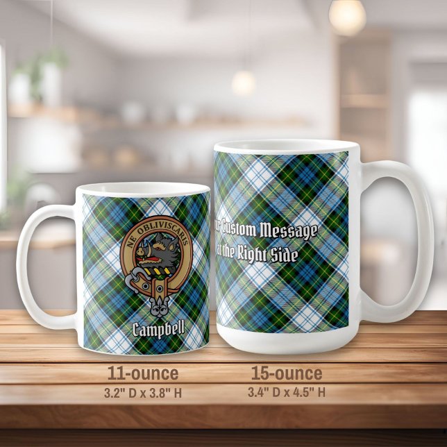 Campbell Vapensköld över Dress Tartan Kaffemugg (Skapare uppladdad)
