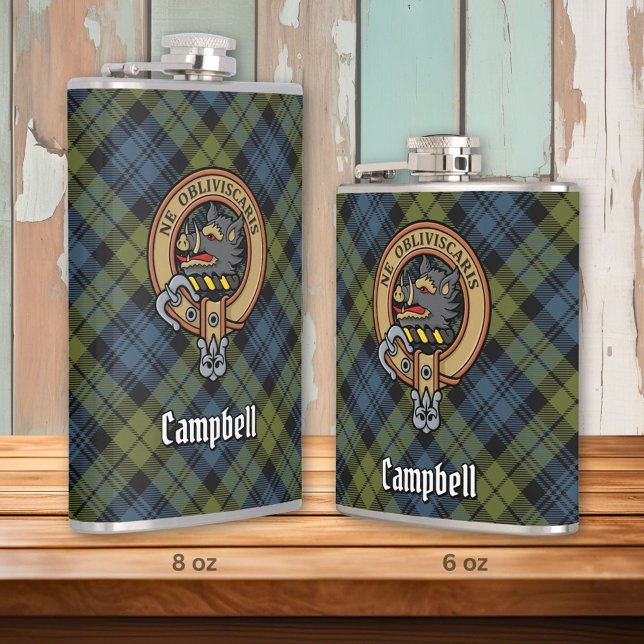 Campbell Vapensköld över Tartan Fickplunta (Skapare uppladdad)