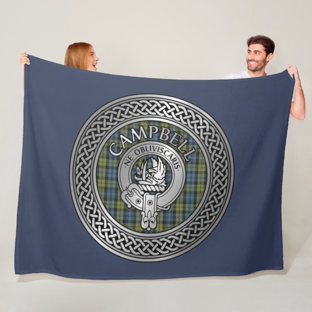 Campbell Vapensköld & Tartan Knot Fleece Blanket (På plats)