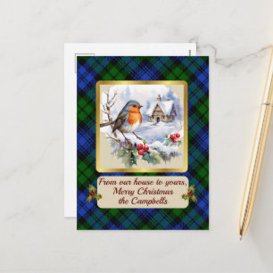 Campbell Vapensköld & Tartan w/Robin Helg Vykort