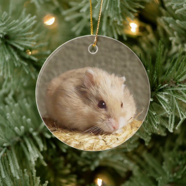 Campbells dvärg rysk hamster julgransprydnad keramik (Träd)