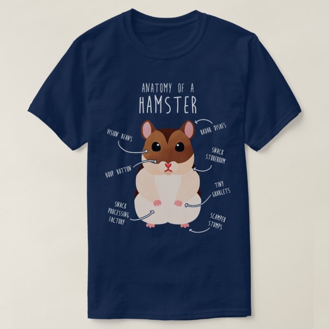 Campbells Dwarf Hamster Anatomy T Shirt (Design framsida)
