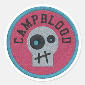 CampBlood Skully Merit Badge-klistermärken Runt Klistermärke