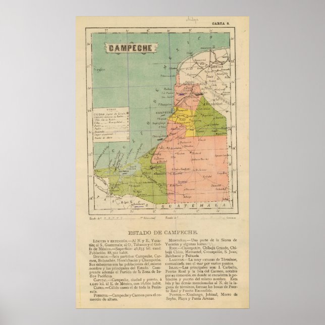 Campeche, Mexiko Poster (Framsidan)
