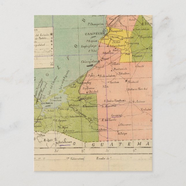 Campeche, Mexiko Vykort (Framsida)