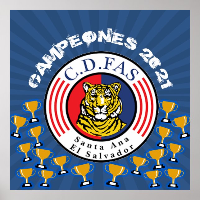 Campeones 2021 C.D. FAS El Salvador Poster (Framsidan)