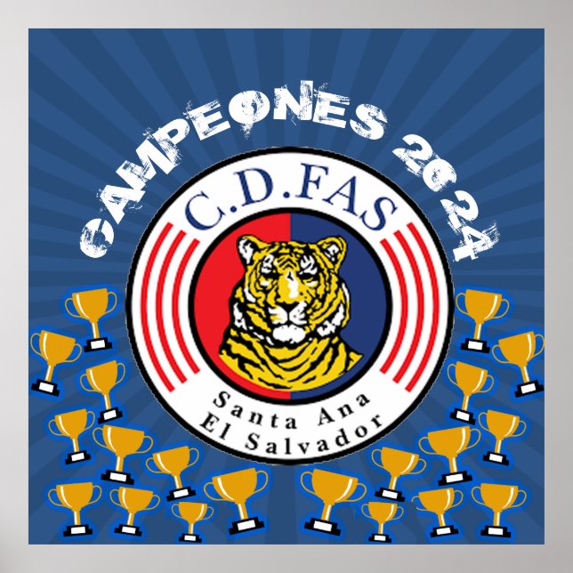 Campeones C.D. FAS Futbol Salvador oreño Poster (Framsidan)