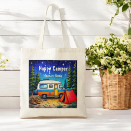 Camper Blue Grönt Watercolor Campervan Tygkasse