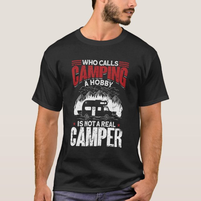 Camper Caravan Camping 2 T Shirt (Framsida)