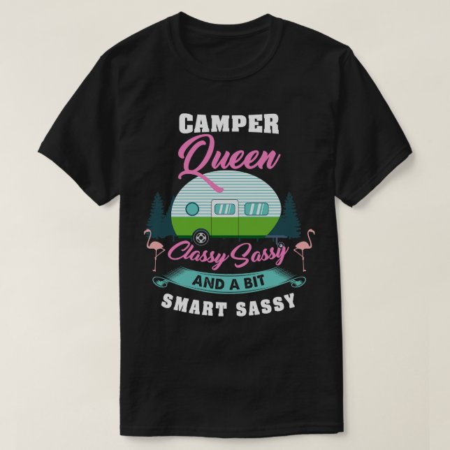 Camper Classy Sassy och lite smart assy Funny Cam T Shirt (Design framsida)