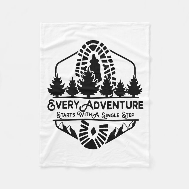 Camper Everyday Adventure Start With A Single Step Fleecefilt (Framsidan)