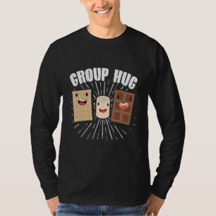 Camper Exdoor Tält Group Hug Marshmallow Smores T Shirt