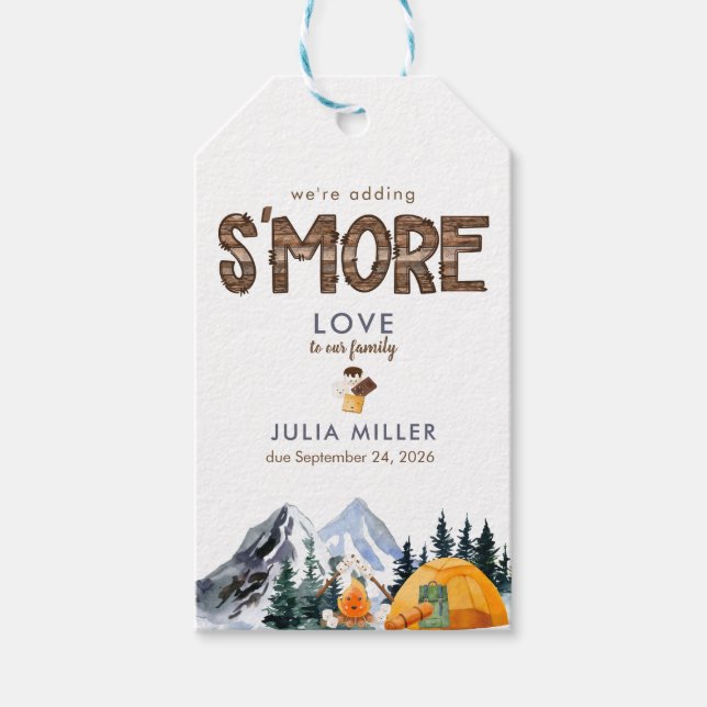 Camper | Favoriter för Rustic Baby Shower Presentetikett (Framsidan)