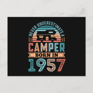 Camper född 1957 70-årspresent RV-camping Vykort