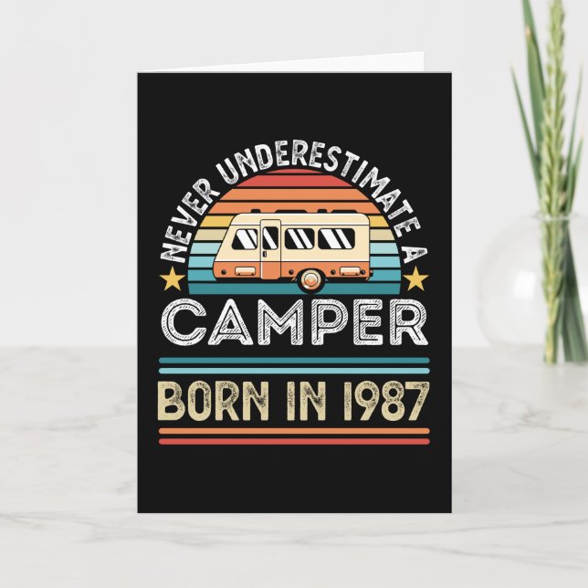Camper, född 1987, 40:e födelsedag, gåva kort (Framsida)