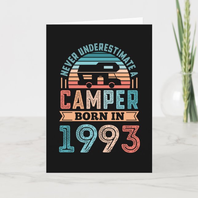 Camper, född 1993, 30års födelsedag Gift RV Campin Kort (Framsida)