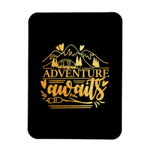 Camper Gift Äventyr is Awaits Magnet