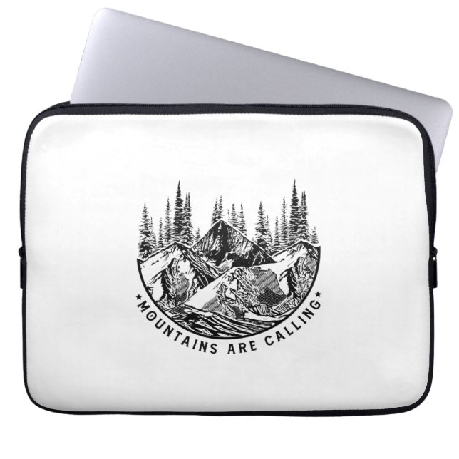 Camper Gift | Bergen börjar bli födelsedag Laptop Fodral (Framsidan)