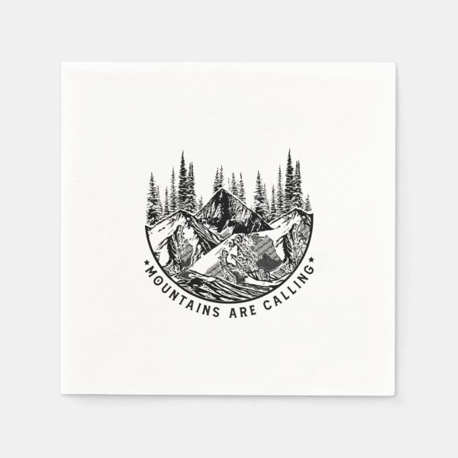 Camper Gift | Bergen börjar bli födelsedag Pappersservett (Framsidan)